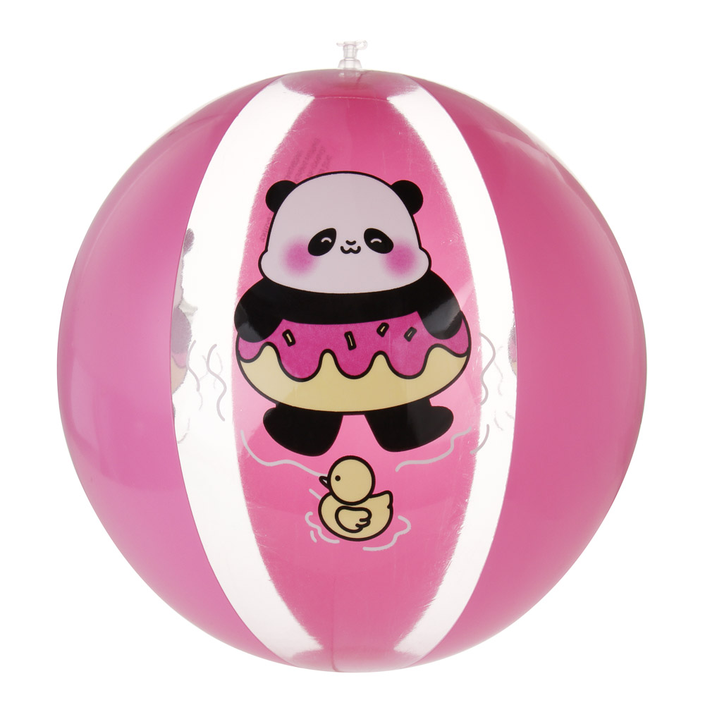 Мяч пляжный надувной, тм BY SPORT, 38см, ПВХ, 0.18мм, 2 дизайна, арт.№ 134-073