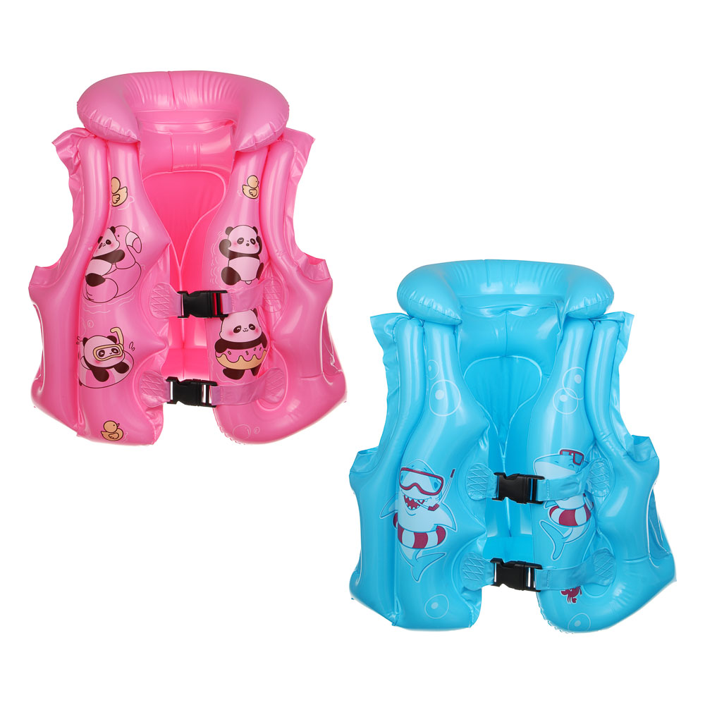 Жилет надувной, тм BY SPORT, 50х43см, ПВХ, 2 дизайна, арт.№ 134-077