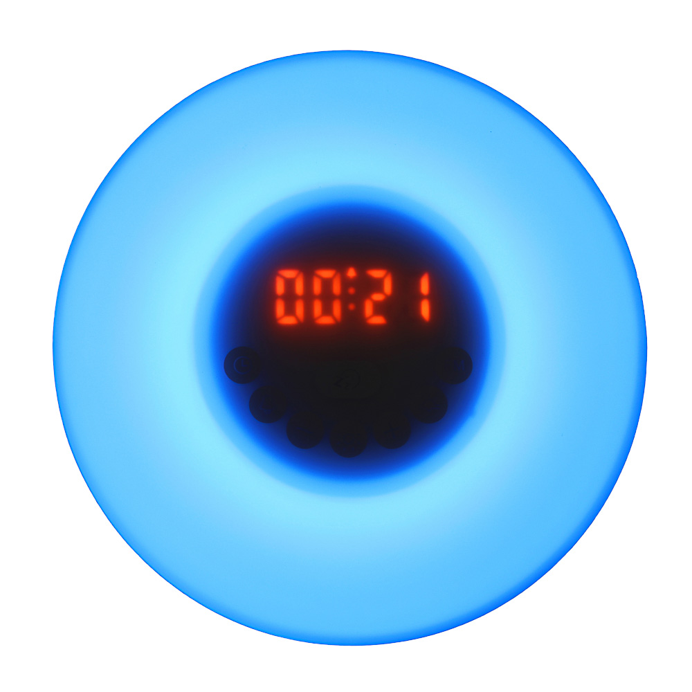 LADECOR CHRONO Часы-будильник, 17х9,3см, LED, с эфф.рассвета, FM-радио, 2хААА или microUSB, пластик, арт.№ 529-193