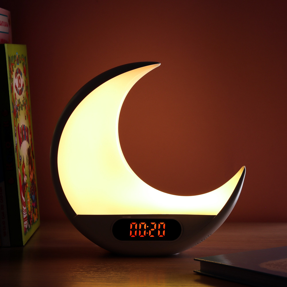 LADECOR CHRONO Часы-будильник, 20,6х7,6х20см, LED, с эфф.рассвета, FM-радио, ДУ, microUSB, пластик, арт.№ 529-194