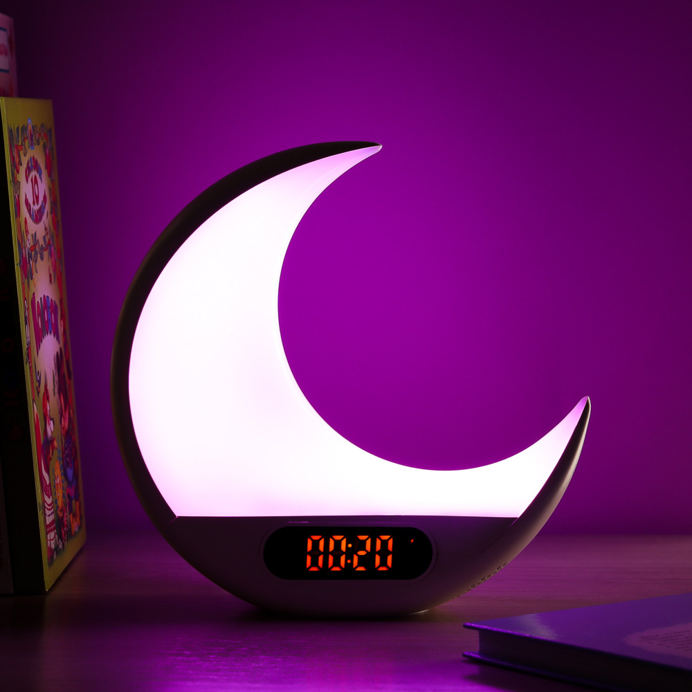 LADECOR CHRONO Часы-будильник, 20,6х7,6х20см, LED, с эфф.рассвета, FM-радио, ДУ, microUSB, пластик, арт.№ 529-194