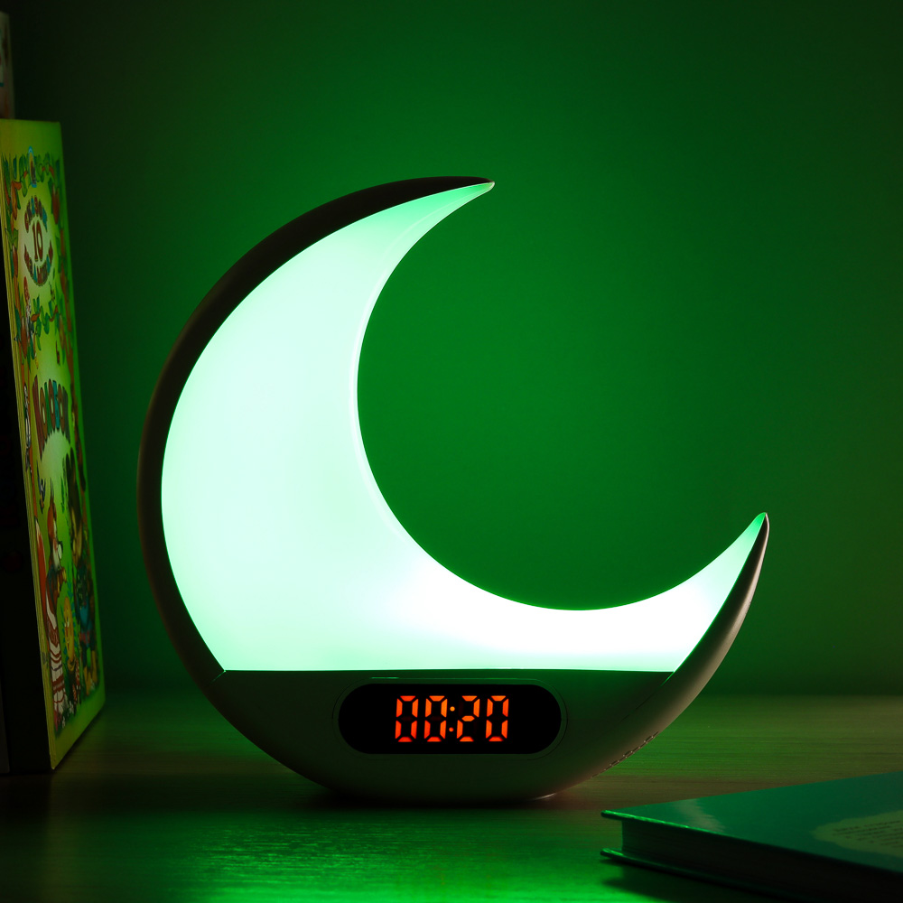 LADECOR CHRONO Часы-будильник, 20,6х7,6х20см, LED, с эфф.рассвета, FM-радио, ДУ, microUSB, пластик, арт.№ 529-194