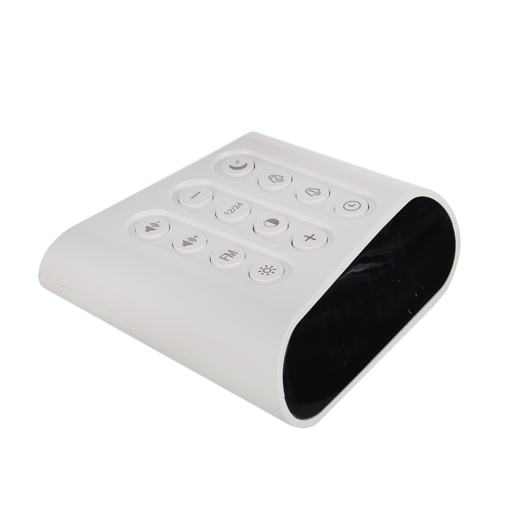 LADECOR CHRONO Часы-будильник, 20,6х7,6х20см, LED, с эфф.рассвета, FM-радио, ДУ, microUSB, пластик, арт.№ 529-194