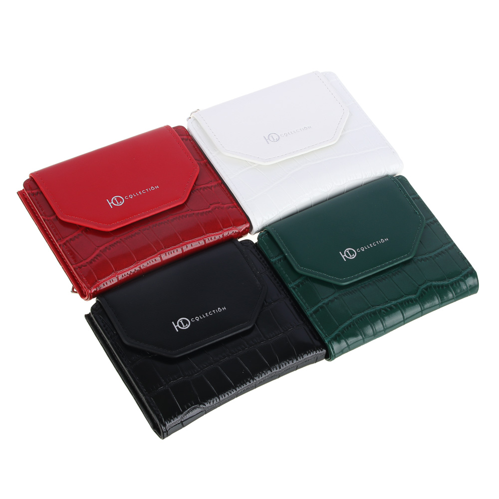 ЮL Кошелек с отд. для карт, купюр, монет, ПУ, 12х10см, 4 цвета ,КЖ23-10, арт.№ 303-962