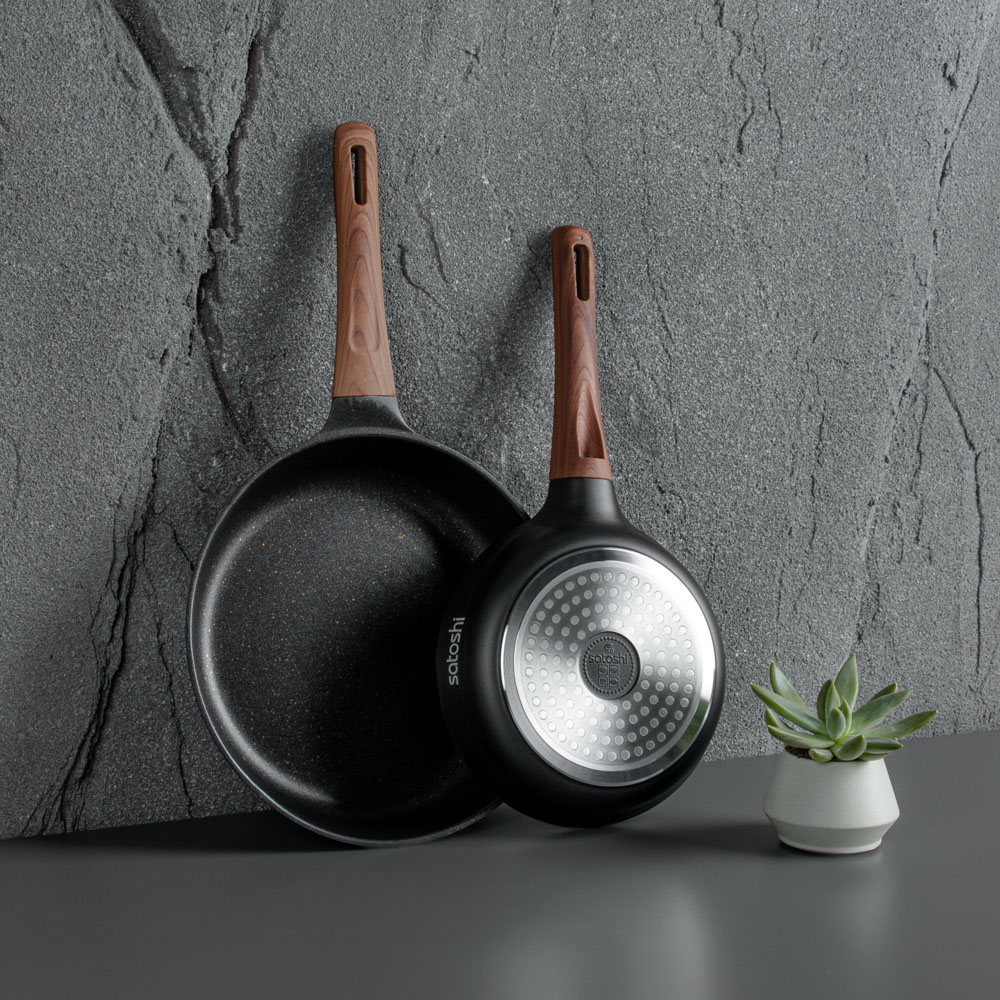 SATOSHI Карнуа Сковорода литая d26см, антипригарное покрытие Мрамор, индукция, арт.№ 846-561