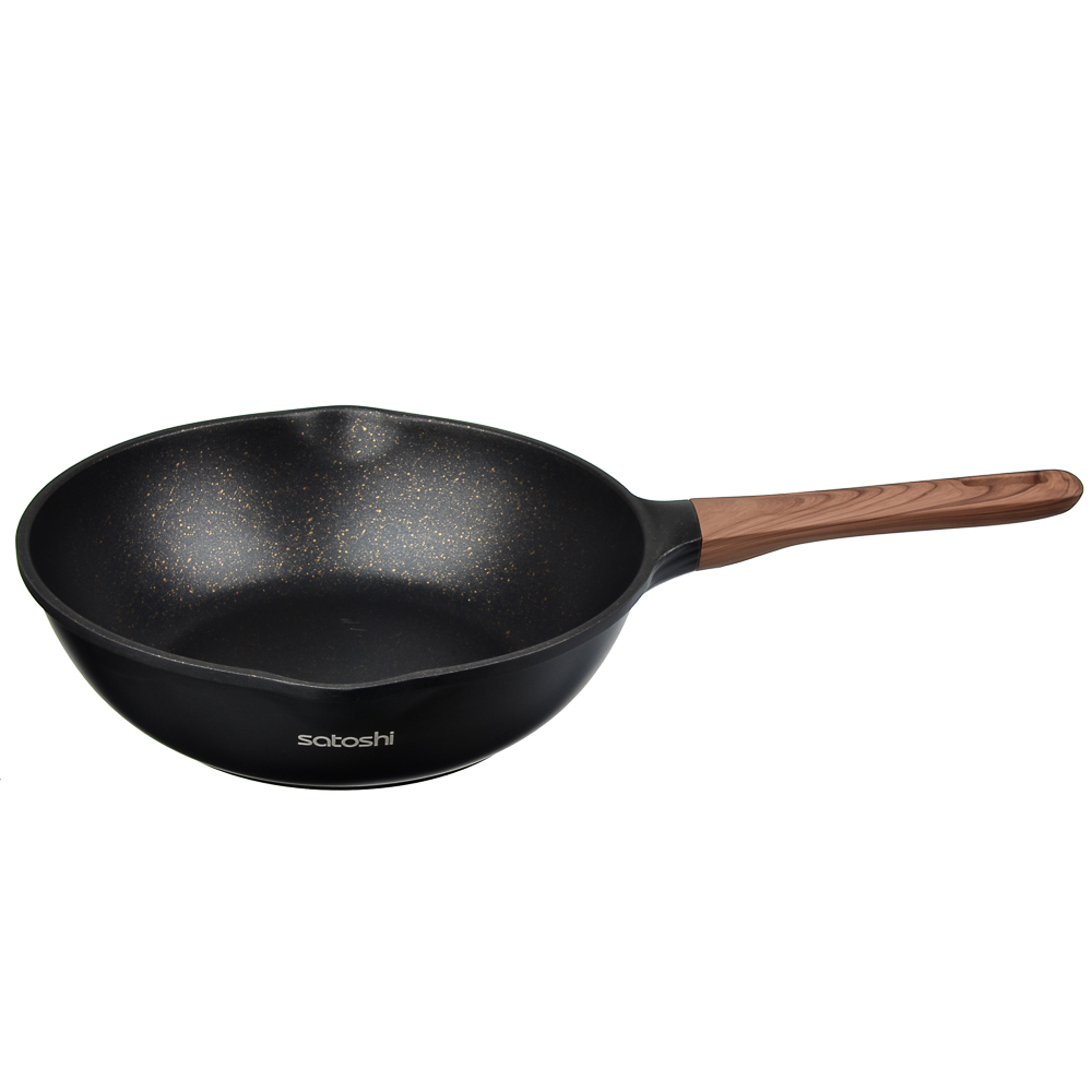 SATOSHI Карнуа Сотейник литой d28см, антипригарное покрытие Мрамор, индукция, арт.№ 846-563