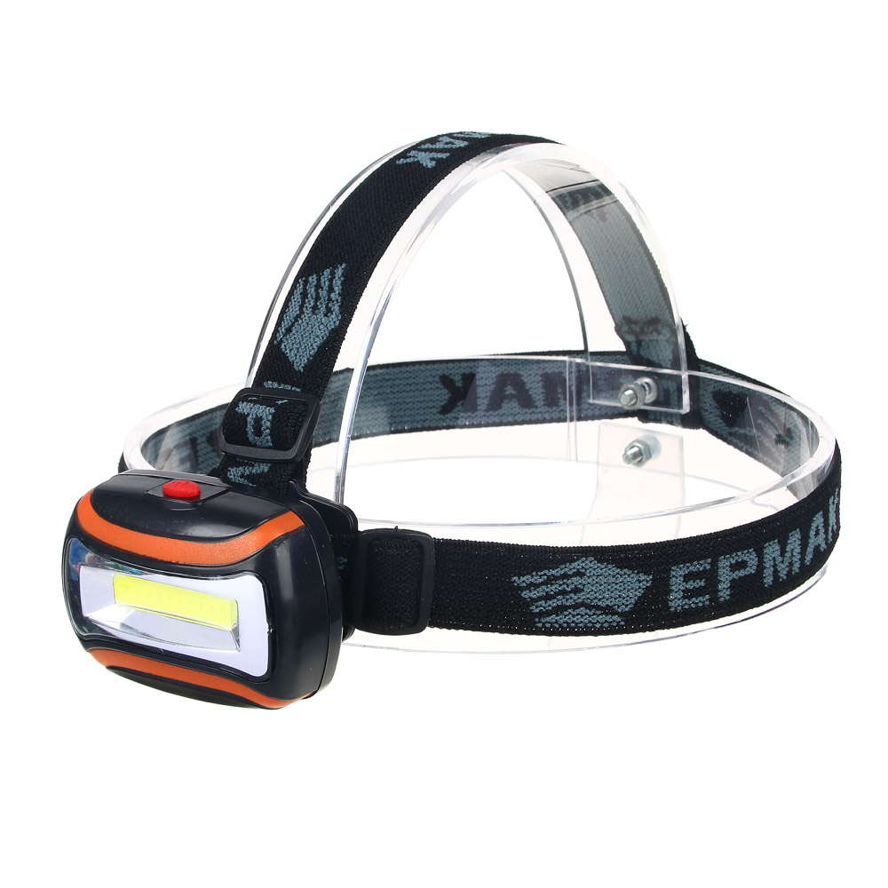 Фонарь налобный тм ЕРМАК, COB LED, 65 Лм, 3xAAA, 0,65 Вт, 6,5х4,7х3см, пластик, арт.№ 221-027