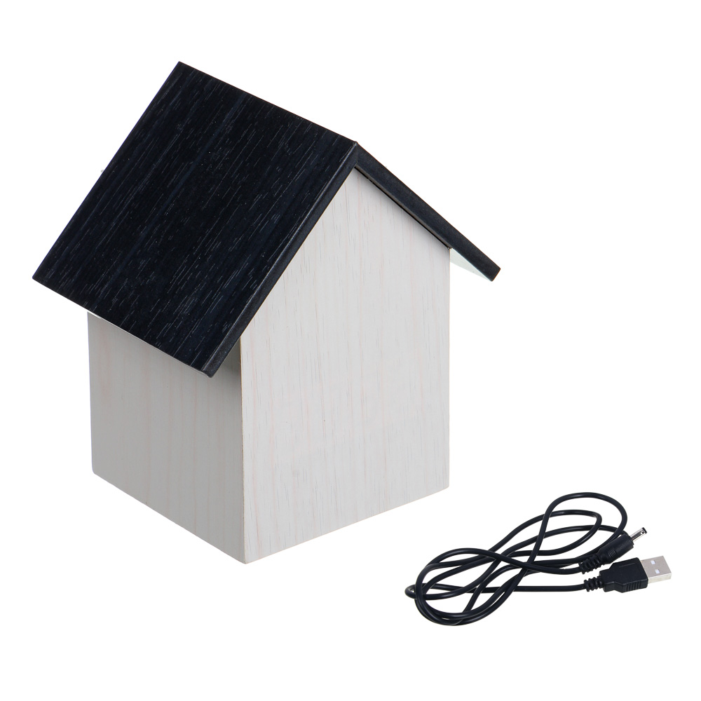 LADECOR CHRONO Будильник электронный, 10x11x7 см, USB, дерево, арт.№ 529-246