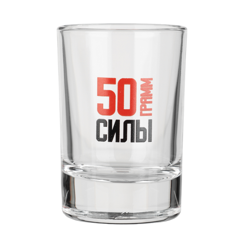 ОСЗ Набор стопок гладких 6шт 50мл с декором, стекло, арт.№ 878-678