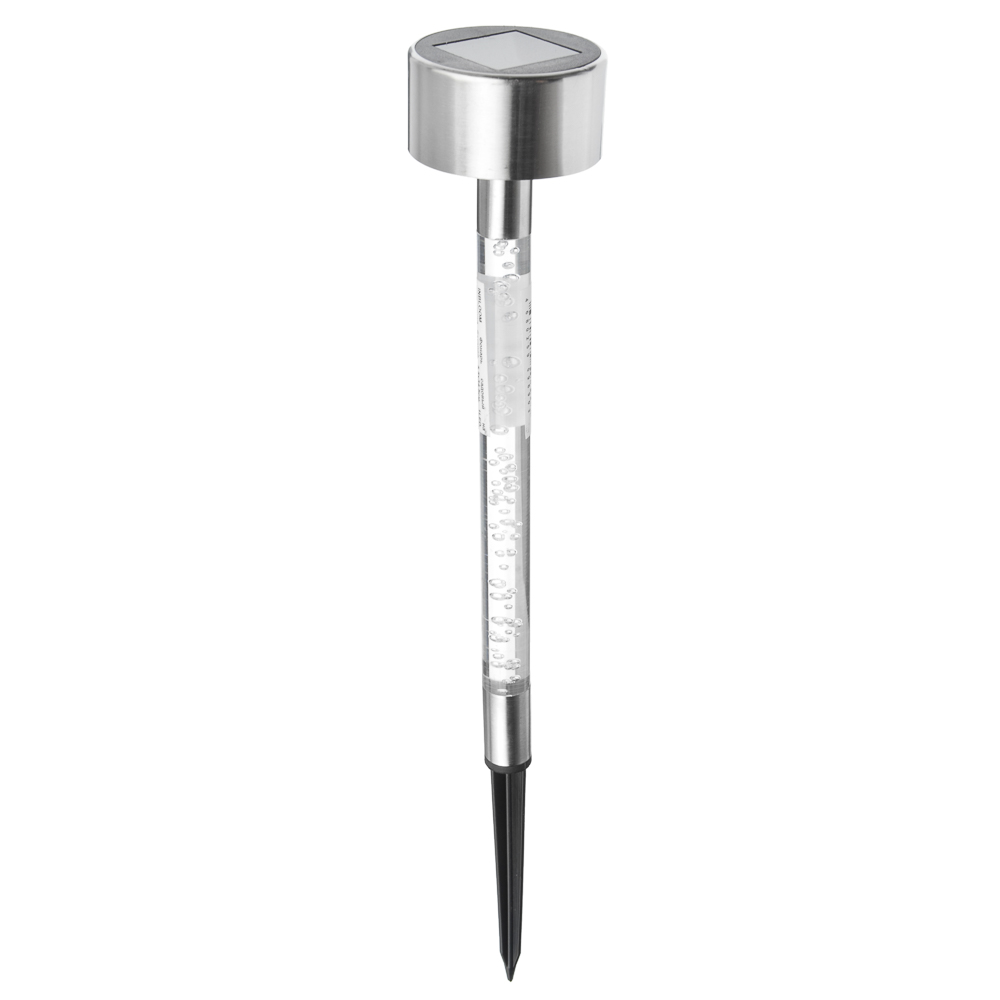 INBLOOM Фонарь садовый на солнечной батарее, 5.5x34.5см, 1.2V AAA, 1LED* мульти, пластик, нерж.сталь, арт.№ 185-035