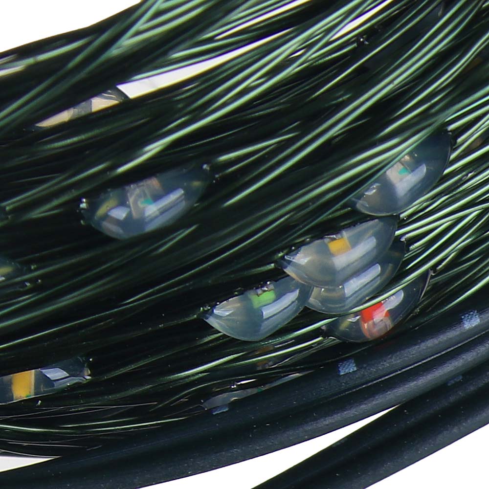 Гирлянда уличная нить росы на солнечной батарее 20 м INBLOOM, 200 LED, свечение шампань, 2 режима, 1000 мАч, арт.№ 185-064