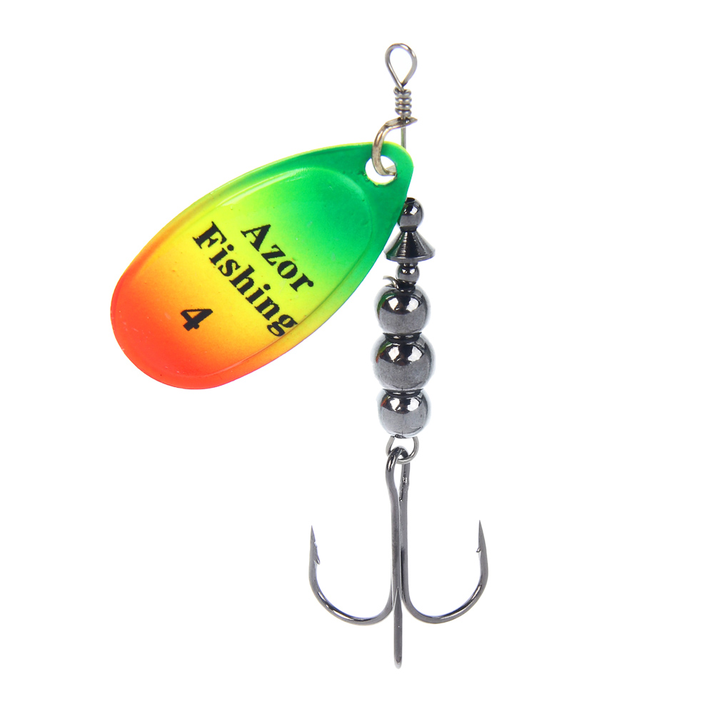 Блесна вращающаяся "Комета" тм AZOR FISHING, №4, 8 гр, 5 цветов, арт.№ 145-120