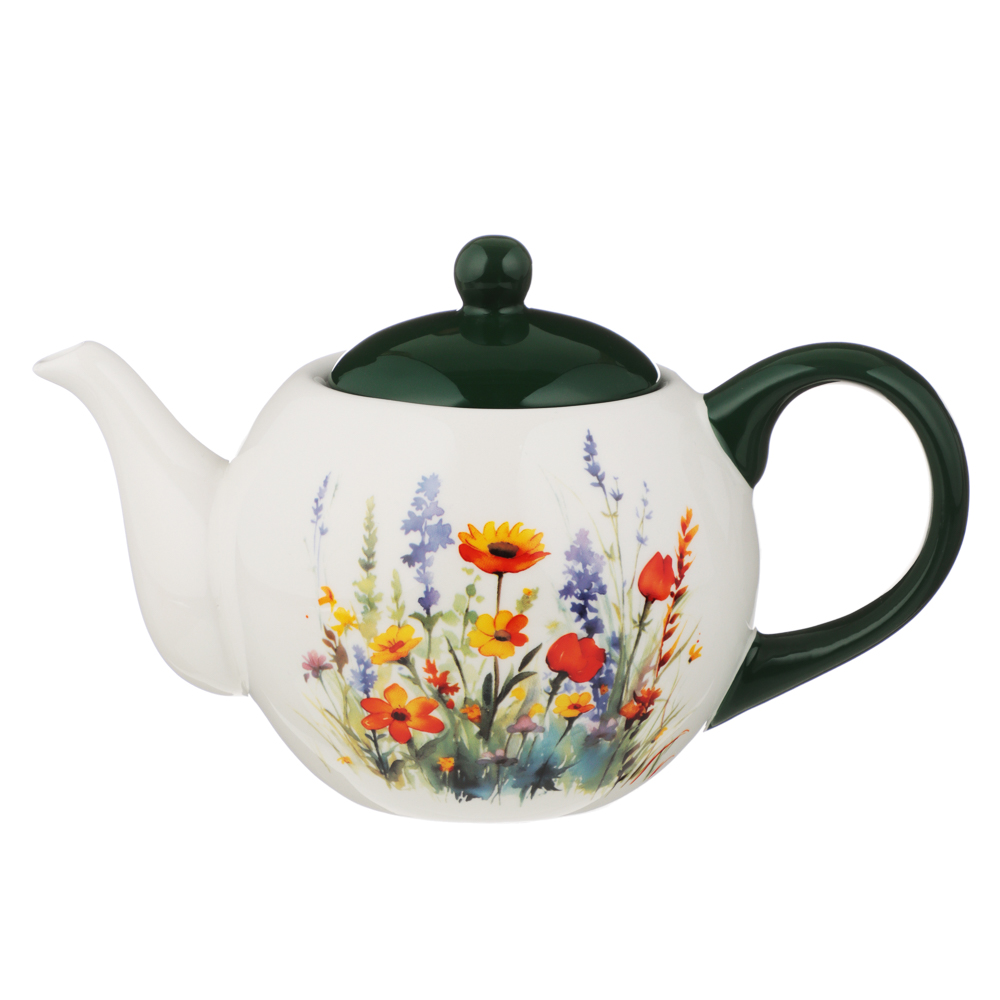 MILLIMI Полевые цветы Чайник, 900мл, керамика, арт.№ 824-011