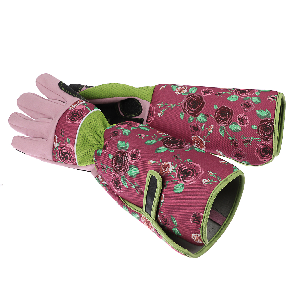 INBLOOM PROF+ Перчатки садовые для роз, полиэстер, поролон, микрофибра, ПВХ, р.8, 36см, 135г, арт.№ 180-009