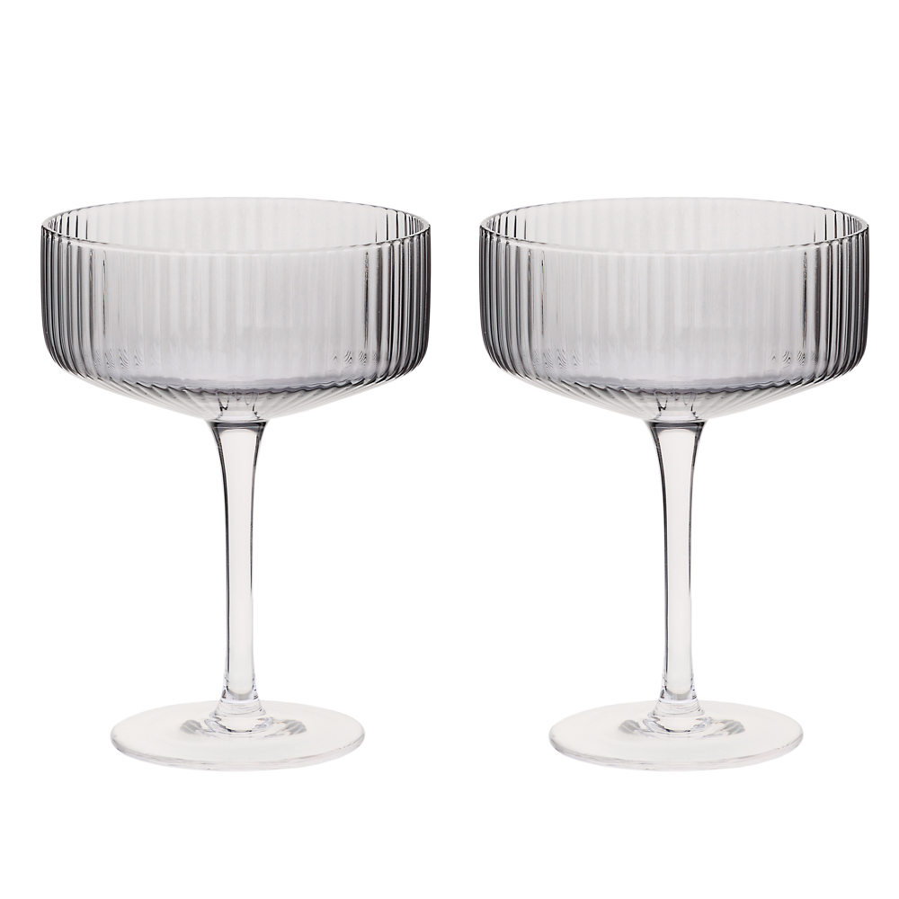 BY COLLECTION Black Line Набор бокалов для мартини, 2шт., 280 мл, 10х14 см, стекло, арт.№ 820-849