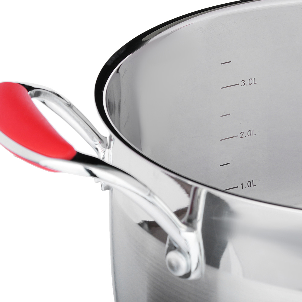 SATOSHI Венрай Кастрюля 22х12см 4,3л, со стекл. крышкой, индукция, нерж. сталь, арт.№ 822-161