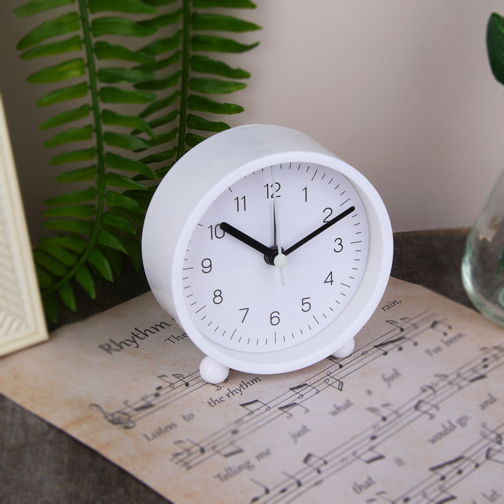 LADECOR CHRONO Будильник, 9,4x9,8x4 см, пластик, 1xAA, цвет белый, арт.№ 529-015