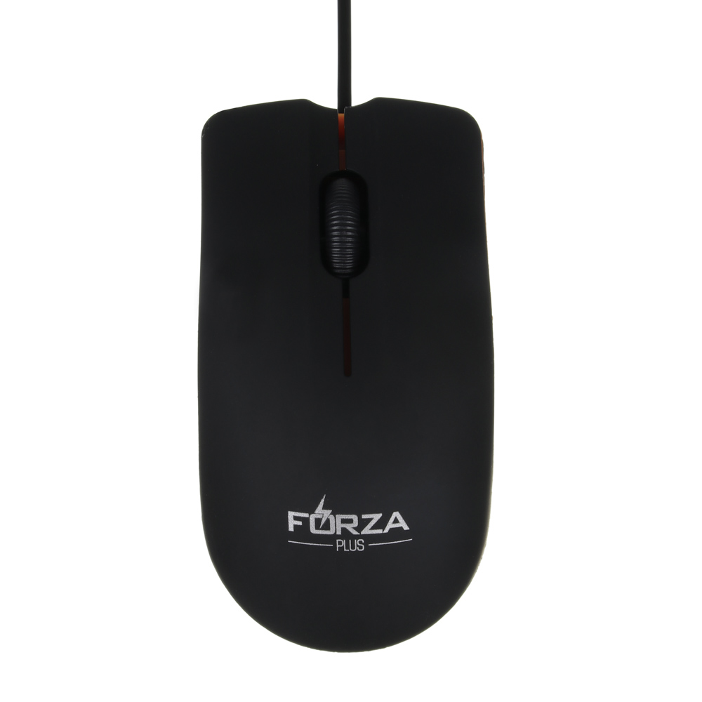 Компьютерная мышь проводная FORZA Компакт, 1200DPI, Soft Touch, чёрный, арт.№ 405-013