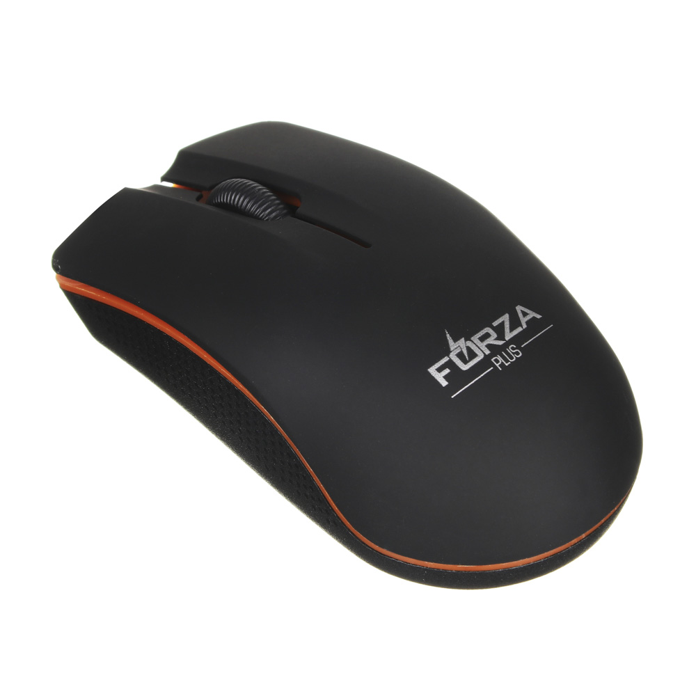 Компьютерная мышь проводная FORZA Компакт, 1200DPI, Soft Touch, чёрный, арт.№ 405-013