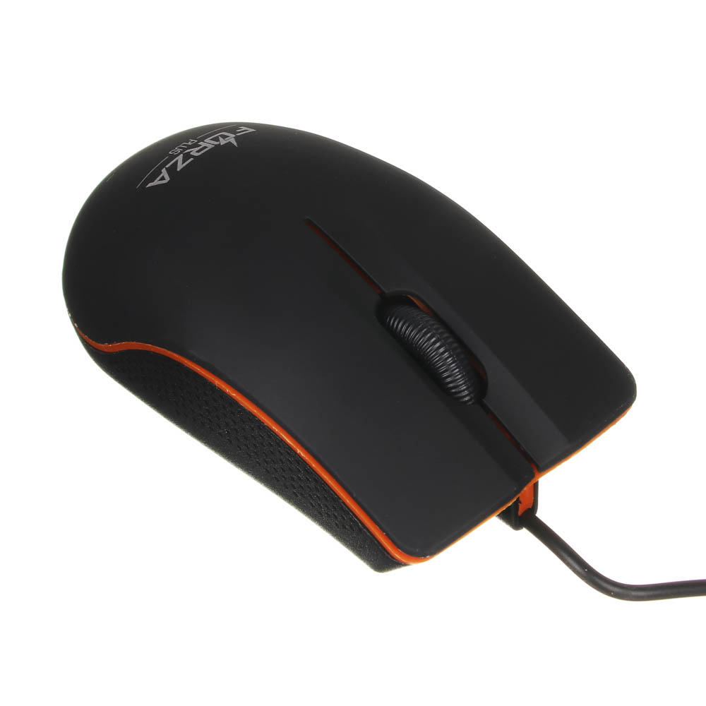 Компьютерная мышь проводная FORZA Компакт, 1200DPI, Soft Touch, чёрный, арт.№ 405-013