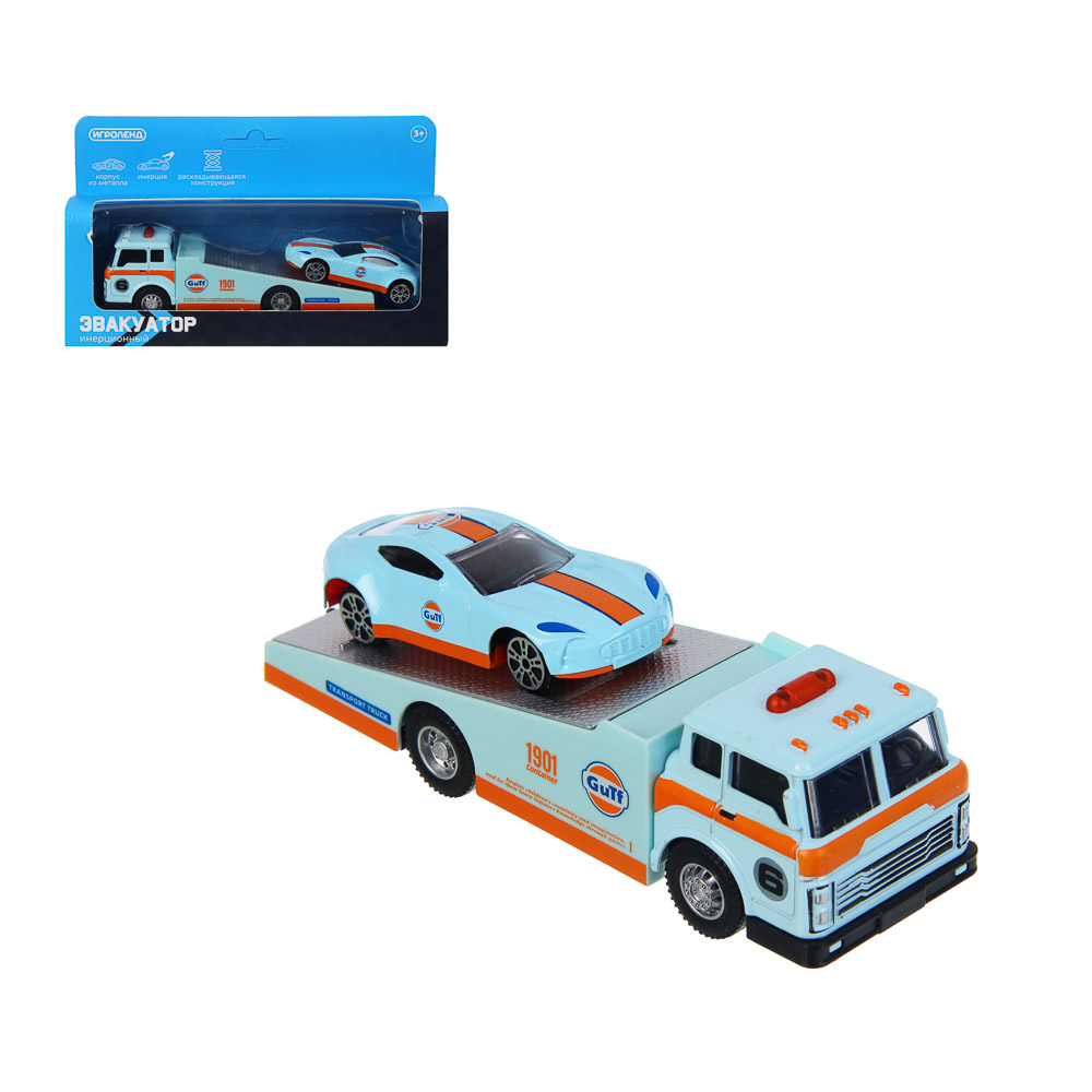 ИГРОЛЕНД Машина "Эвакуатор", инерция, 1 машинка, металл, пластик, 22,25х16 см, 3 дизайна, арт.№ 292-479