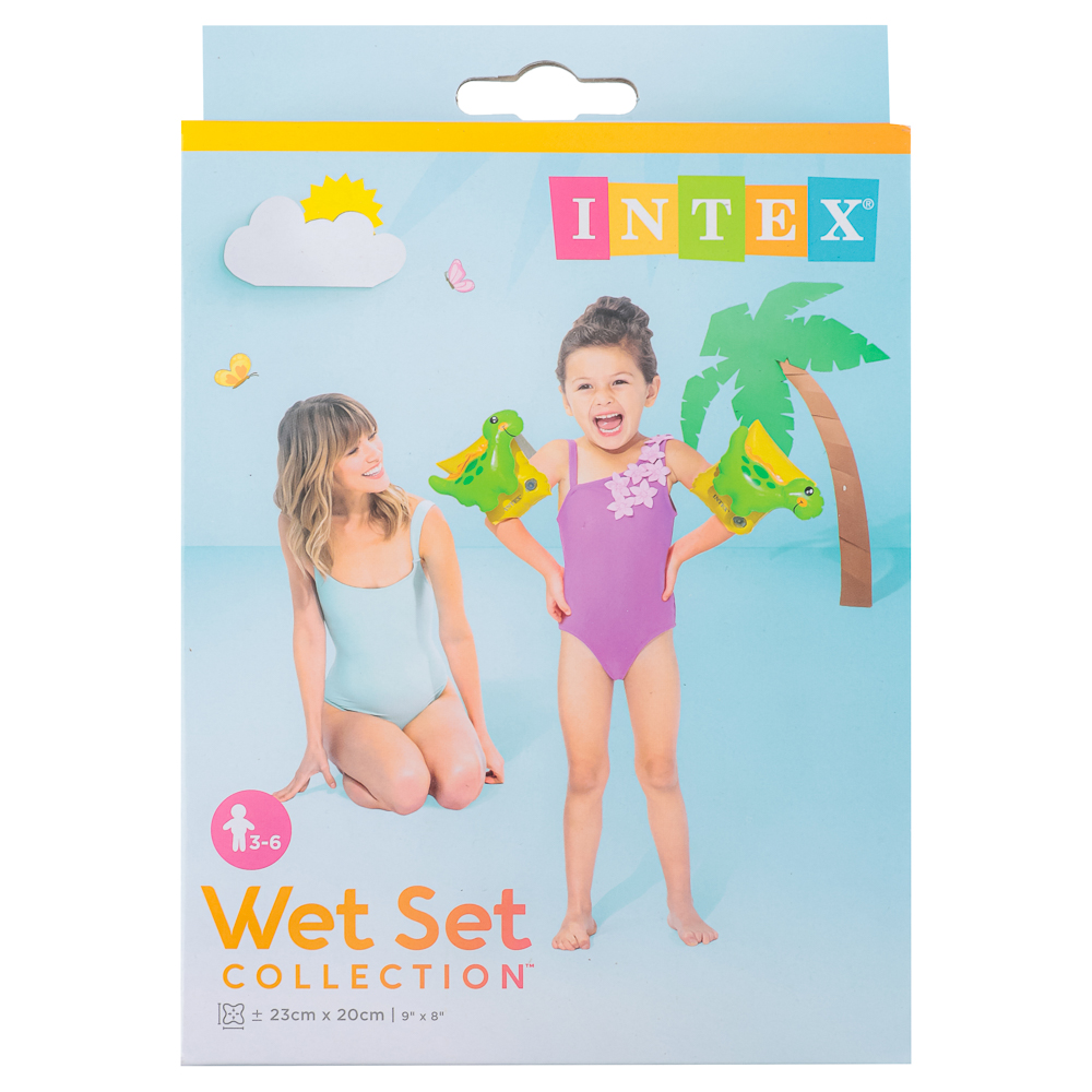 INTEX Нарукавники динозаврик, 3-6 лет, 23х20см, 56664NP, арт.№ 062-003