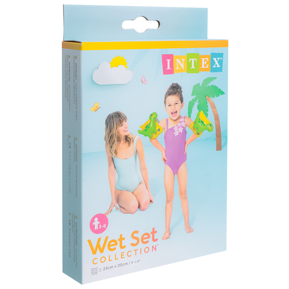 INTEX Нарукавники динозаврик, 3-6 лет, 23х20см, 56664NP, арт.№ 062-003