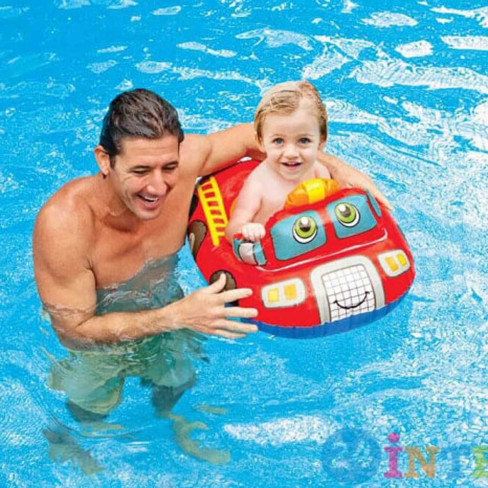 Круг надувной тм INTEX КИДДИ ФЛОТ с сиденьем и спинкой, 74х58см, от 1 до 2 лет, 3 вида, 59586NP, арт.№ 359-231