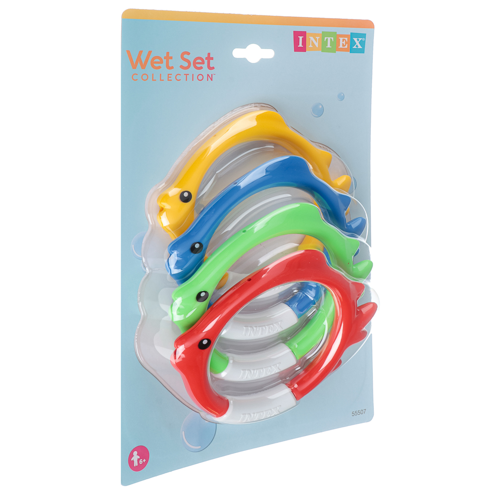 INTEX Кольца для ныряния, Возраст 6+, 4 цвета, 55507, арт.№ 055-002