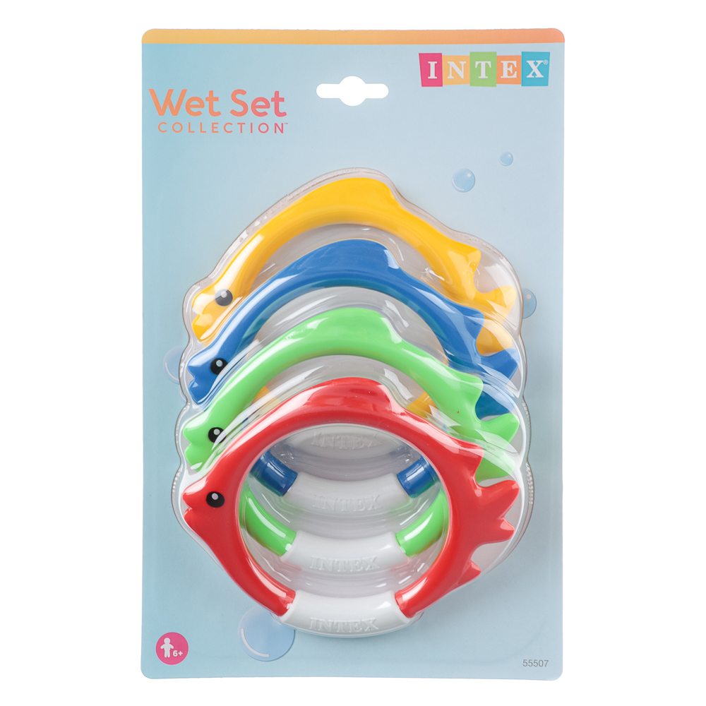 INTEX Кольца для ныряния, Возраст 6+, 4 цвета, 55507, арт.№ 055-002