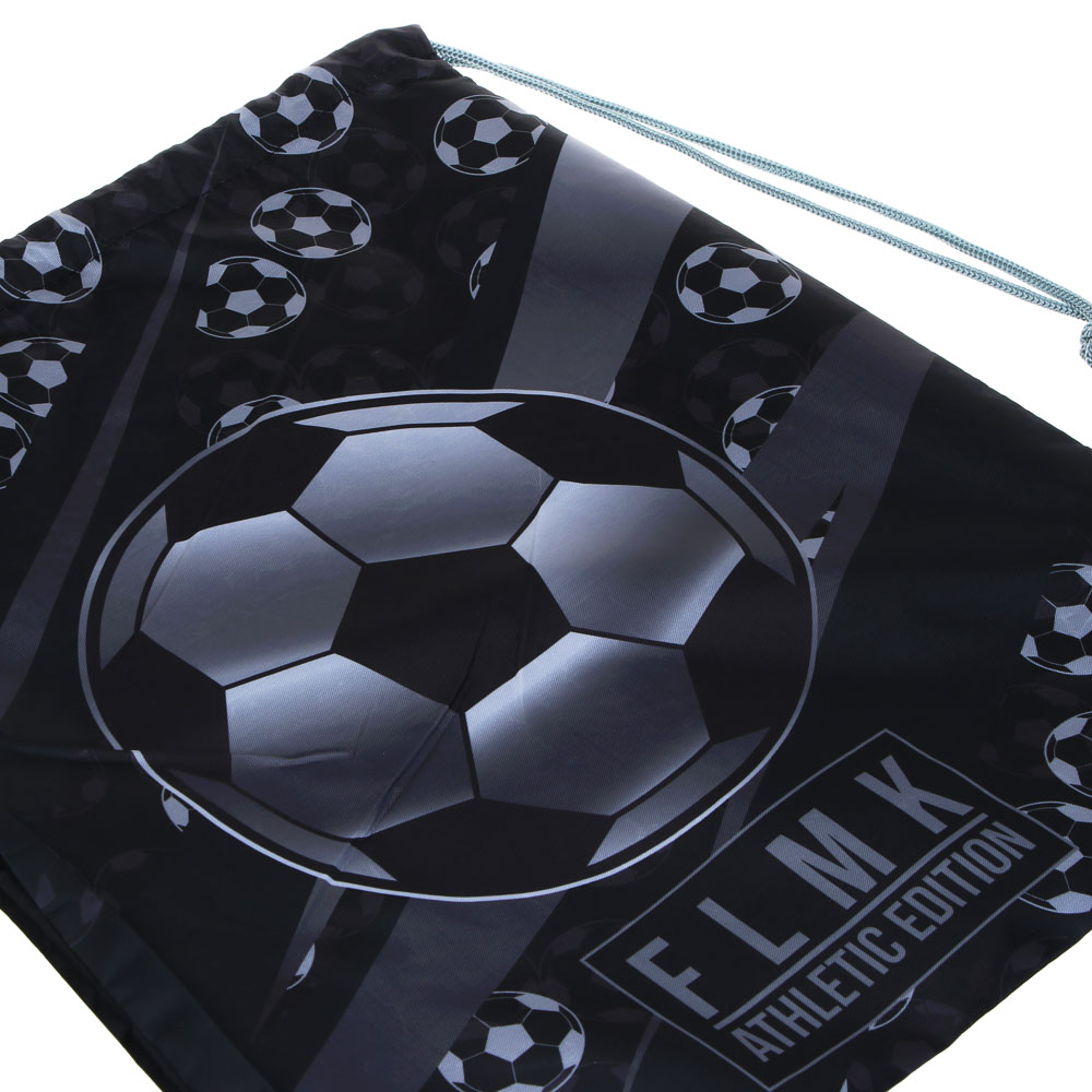 Серебряный Мяч Мешок для сменной обуви на завязках, увеличенный размер 40x47см, полиэстер, арт.№ 233-007