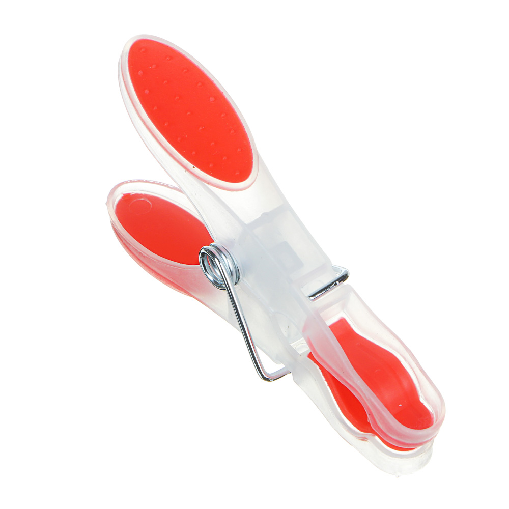 VETTA Набор прищепок 12шт с силиконовыми держателями, "Овал", пластик 4 цвета, арт.№ 453-010