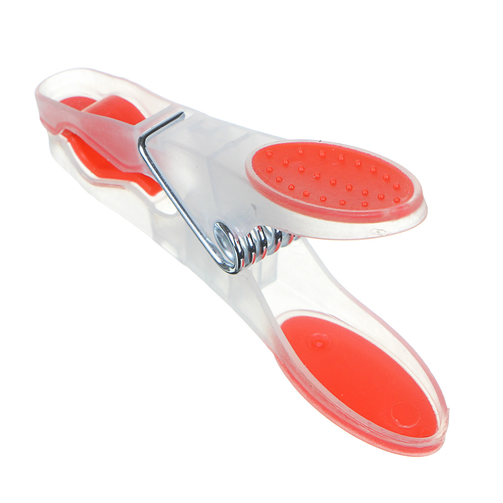 VETTA Набор прищепок 12шт с силиконовыми держателями, "Овал", пластик 4 цвета, арт.№ 453-010