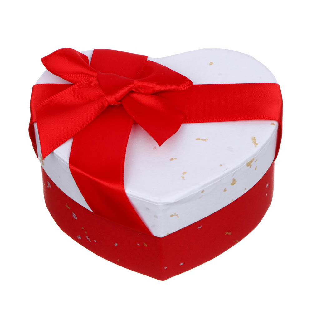 Коробка подарочная в форме сердца, с лентой, 11x9,8x5,2 см, арт.№ 207-015