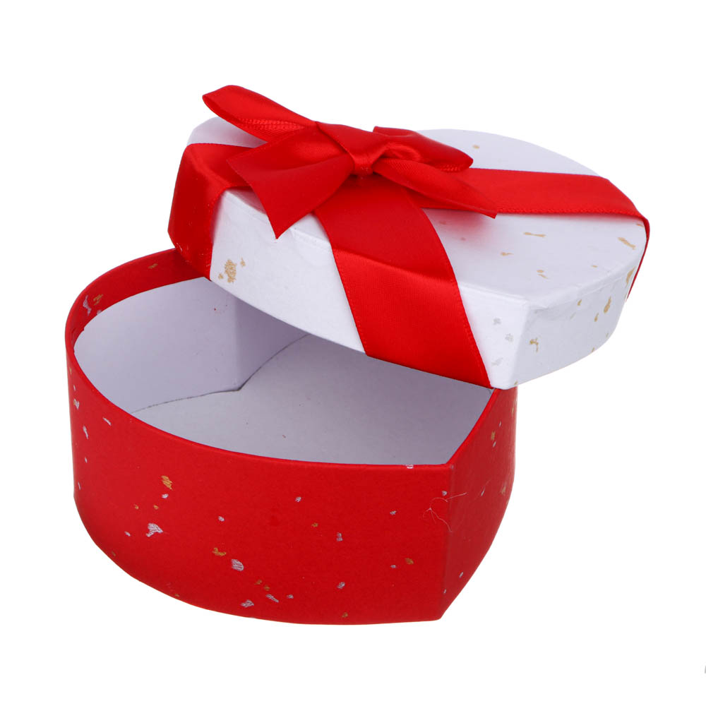 Коробка подарочная в форме сердца, с лентой, 11x9,8x5,2 см, арт.№ 207-015