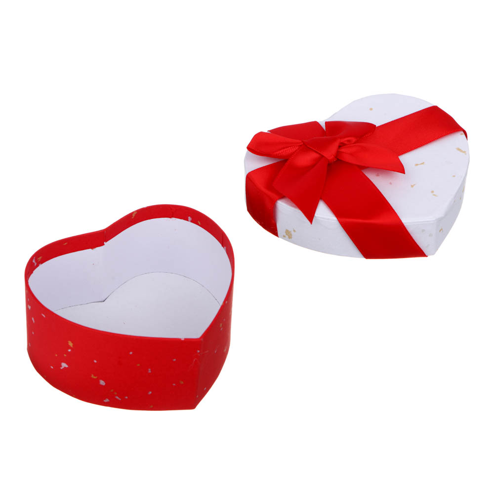 Коробка подарочная в форме сердца, с лентой, 11x9,8x5,2 см, арт.№ 207-015