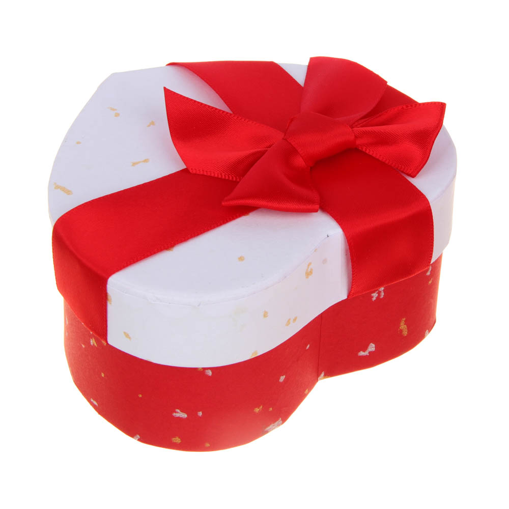 Коробка подарочная в форме сердца, с лентой, 11x9,8x5,2 см, арт.№ 207-015