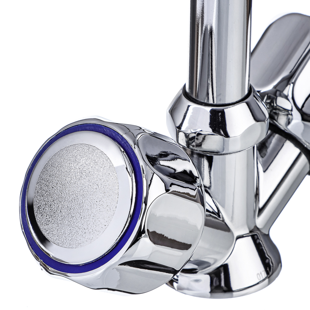 СоюзКран Смеситель для кухни, поворотный излив 20см, керам. кран-буксы 1/2, хром, цинк, SK01-T213, арт.№ 567-071