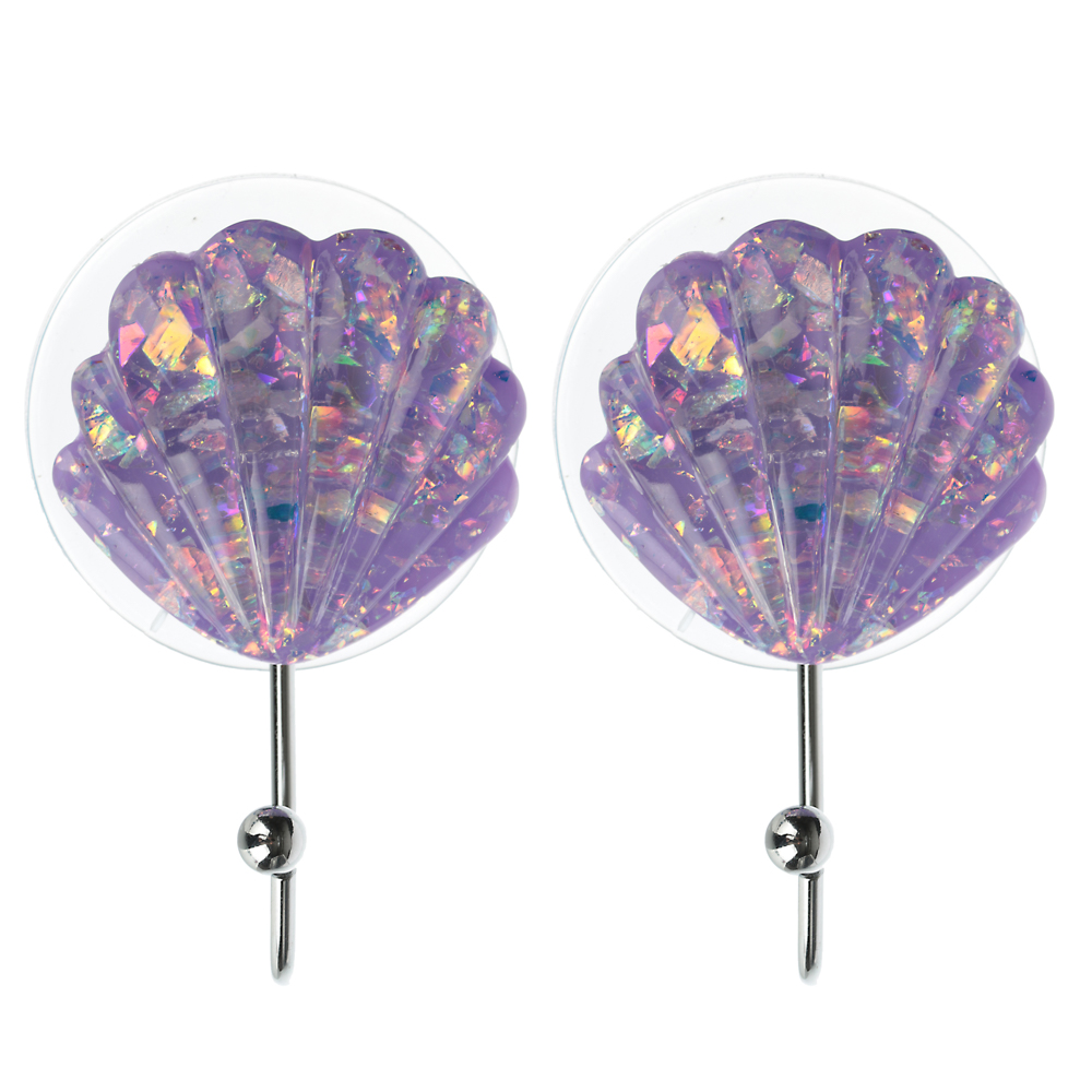 VETTA Набор крючков для полотенец 2 шт на присоске "Море", пластик, 8x9см, 6 дизайнов, арт.№ 463-113