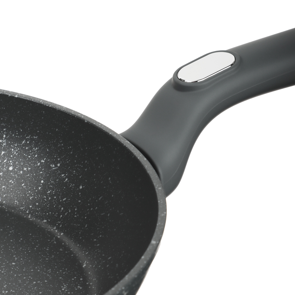 SATOSHI Мирабо Набор посуды 2пр, ковш 1,3л, сковорода 24см, антипригарное покрытие мрамор, индукция, арт.№ 846-668