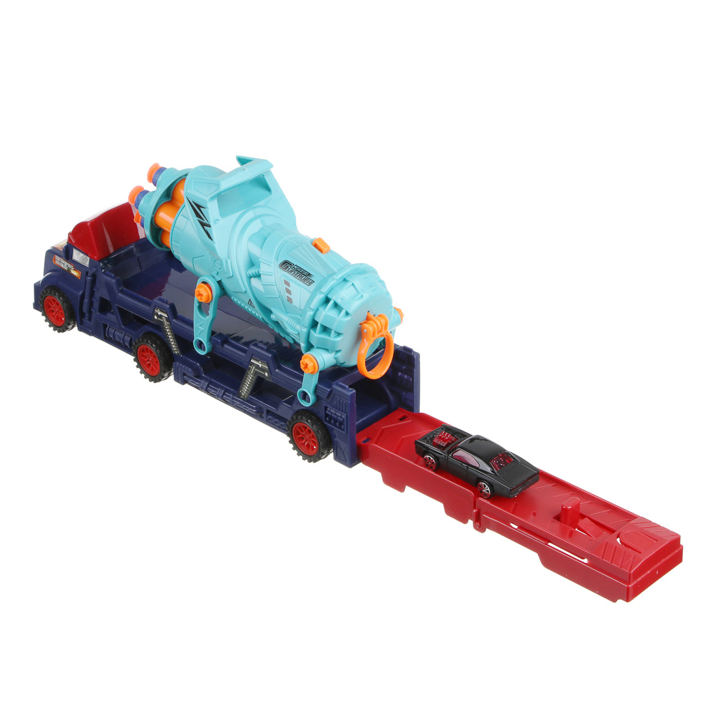 ИГРОЛЕНД Перевозчик - пулемет с набором машинок, PP, металл, ЭВА, 34х8х22см, арт.№ 292-375