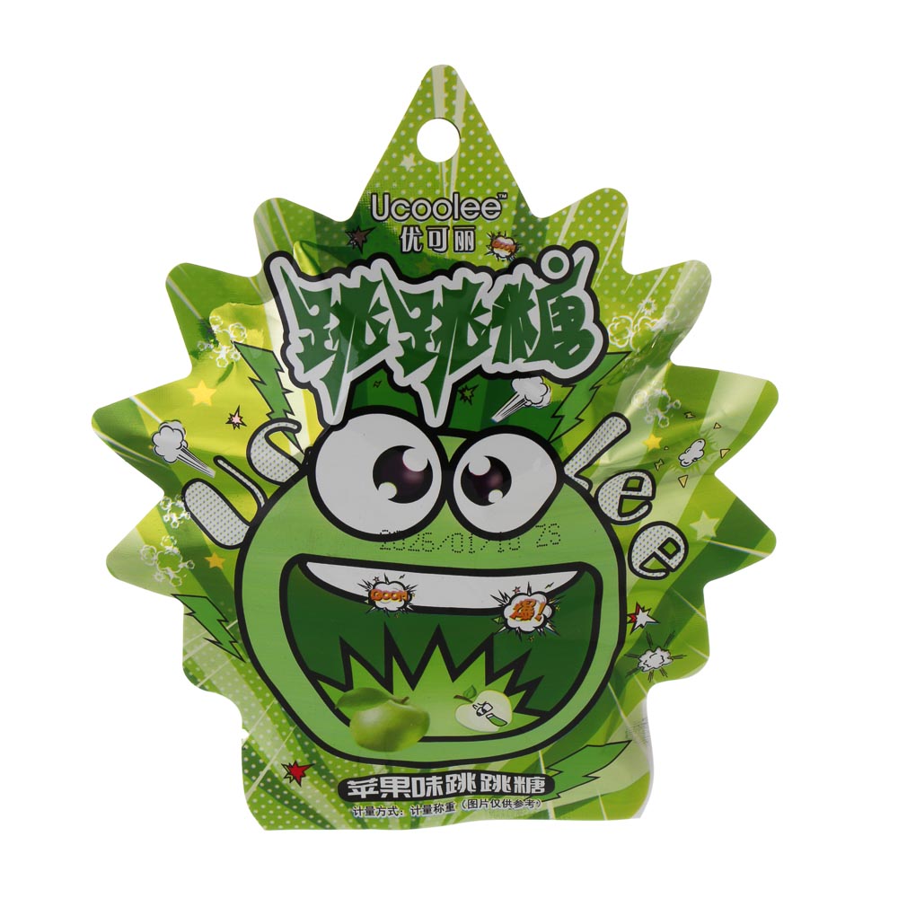 Карамель взрывная со вкусом зеленого яблока, 30г., арт.№ 347-415