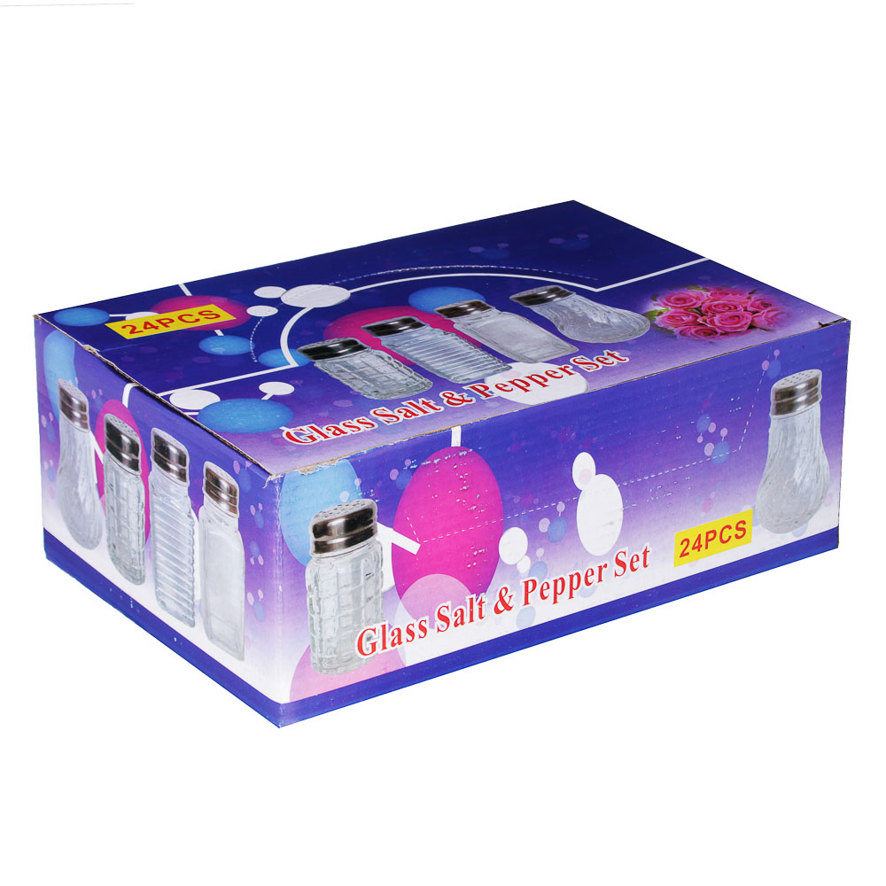 Солонка с крышкой, 8,5x4см, стекло, пластик, Цветок, арт.№ 828-169