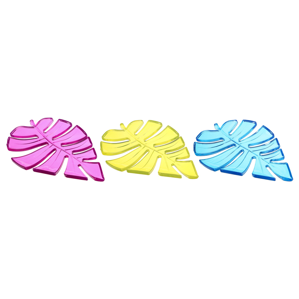 VETTA Мыльница гибкая "Лист папоротника", ПВХ, 14,5x9,5см, 3 цвета, арт.№ 463-356