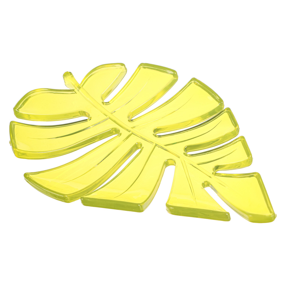 VETTA Мыльница гибкая "Лист папоротника", ПВХ, 14,5x9,5см, 3 цвета, арт.№ 463-356