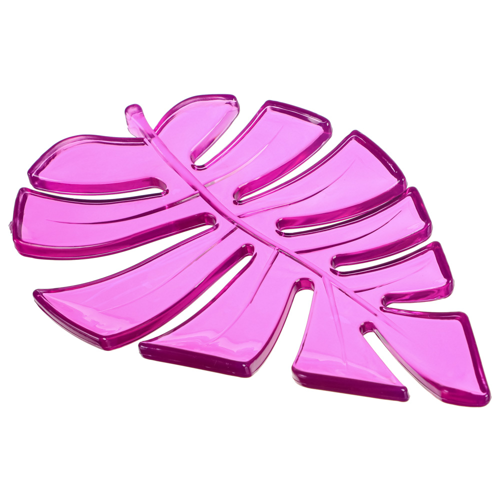 VETTA Мыльница гибкая "Лист папоротника", ПВХ, 14,5x9,5см, 3 цвета, арт.№ 463-356