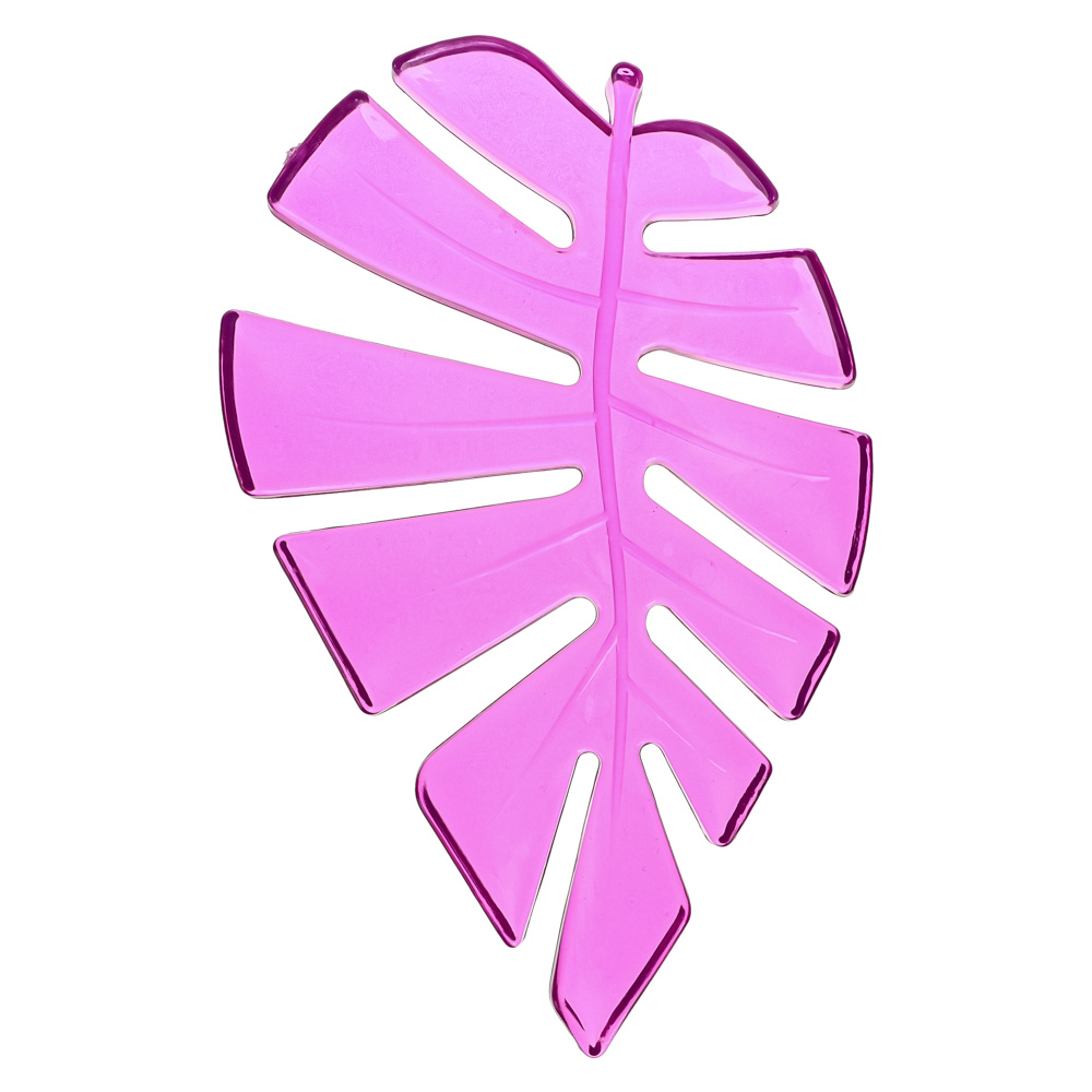 VETTA Мыльница гибкая "Лист папоротника", ПВХ, 14,5x9,5см, 3 цвета, арт.№ 463-356