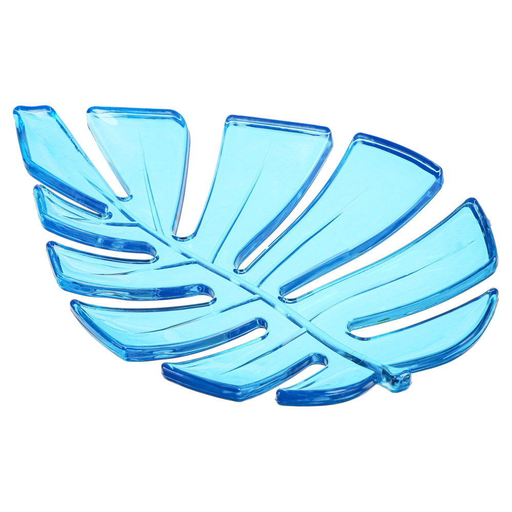 VETTA Мыльница гибкая "Лист папоротника", ПВХ, 14,5x9,5см, 3 цвета, арт.№ 463-356