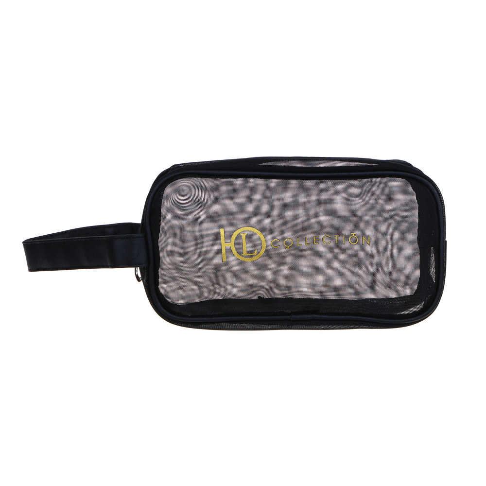 ЮL Косметичка 23x12x9см, ПВХ, ПУ, черная, арт.№ 364-250