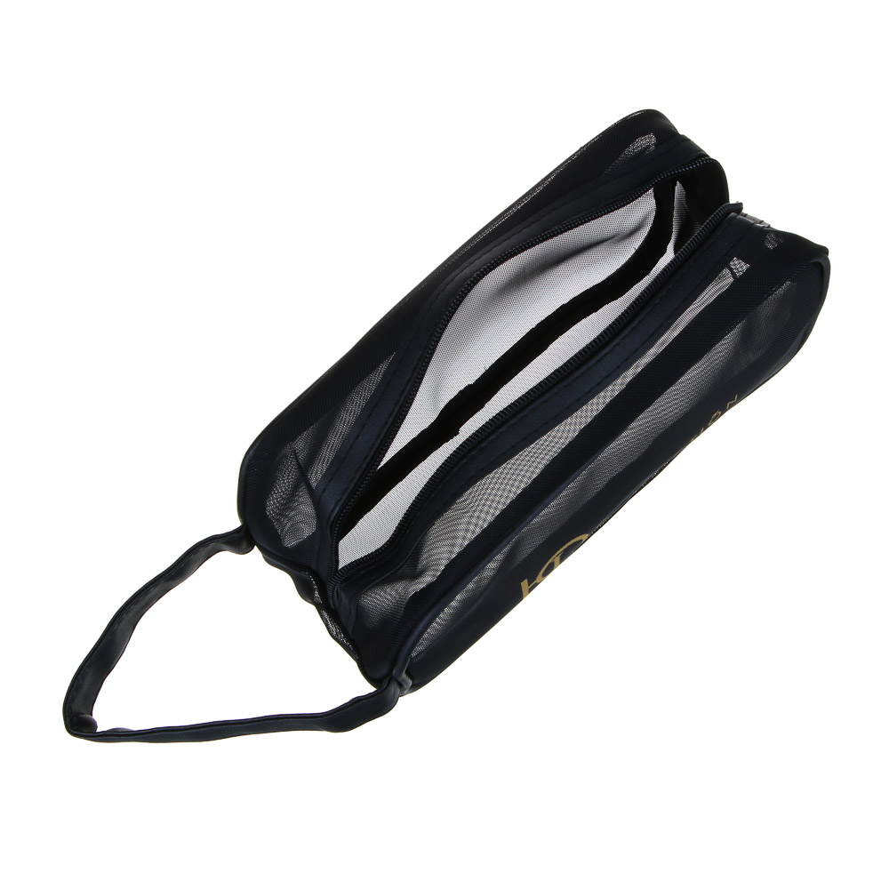 ЮL Косметичка 23x12x9см, ПВХ, ПУ, черная, арт.№ 364-250